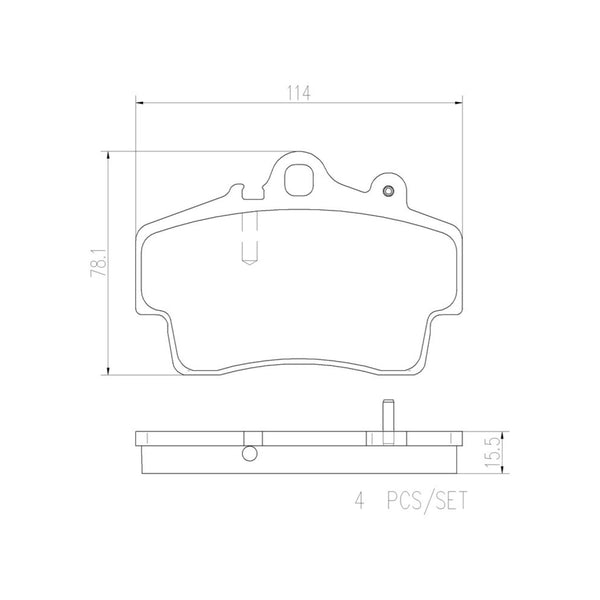Balatas De Freno Delantera Para Porsche Cayman 2007-2008