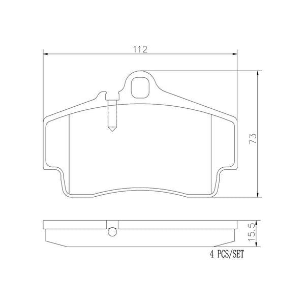 Balatas De Freno Trasera Para Porsche 911 1999-2008