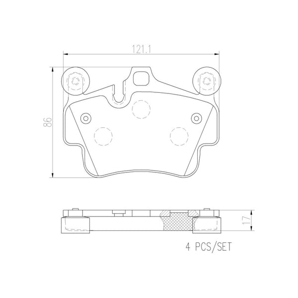 Balatas De Freno Delantera Para Porsche Cayman 2009-2012