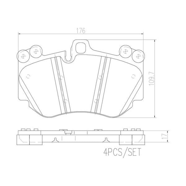 Balatas De Freno Delantera Para Porsche Cayenne 2006-2010