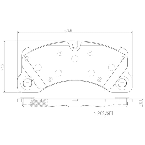 Balatas De Freno Delantera Para Volkswagen Touareg 2004-2010