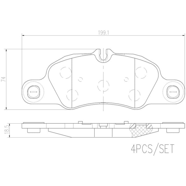 Balatas De Freno Delantera Para Porsche 911 2012-2016