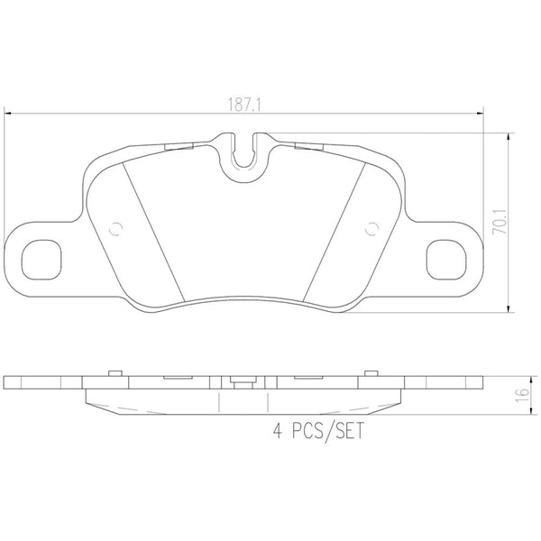 Balatas De Freno Trasera Para Porsche Panamera 2010-2016