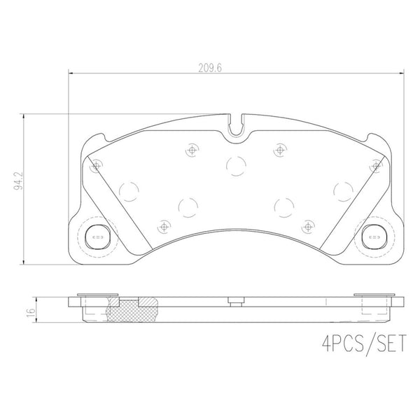 Balatas De Freno Delantera Para Porsche Cayenne 2008-2008