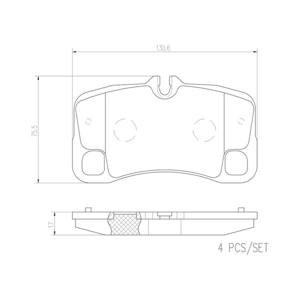 Balatas De Freno Trasera Para Porsche 911 2007-2013