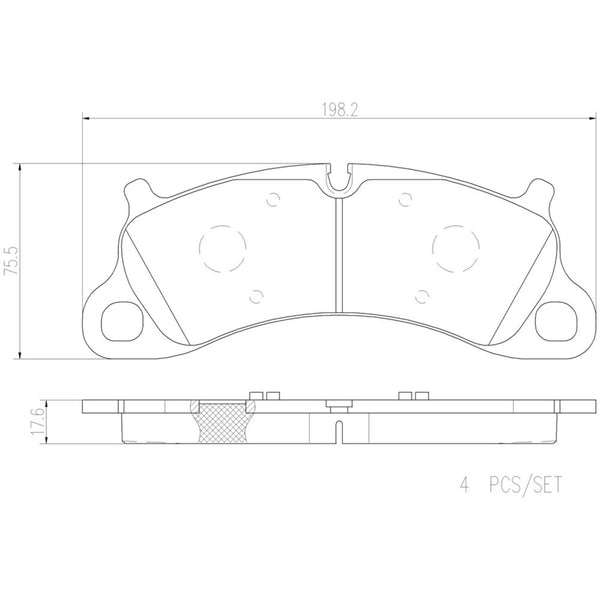 Balatas De Freno Delantera Para Porsche 911 2012-2016