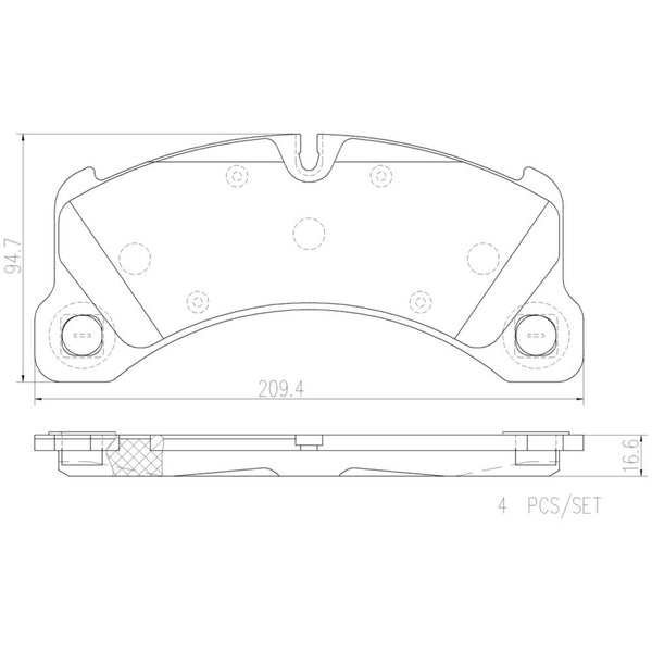 Balatas De Freno Delantera Para Porsche Cayenne 2011-2013