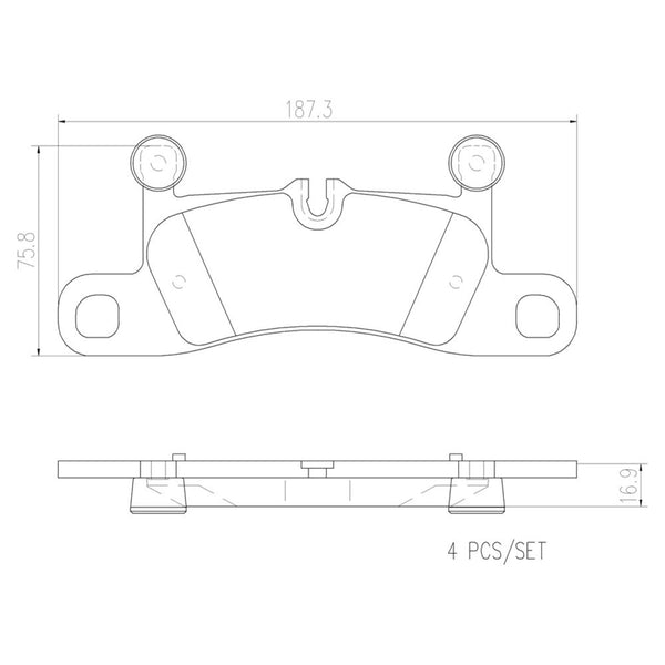 Balatas De Freno Trasera Para Volkswagen Touareg 2011-2018