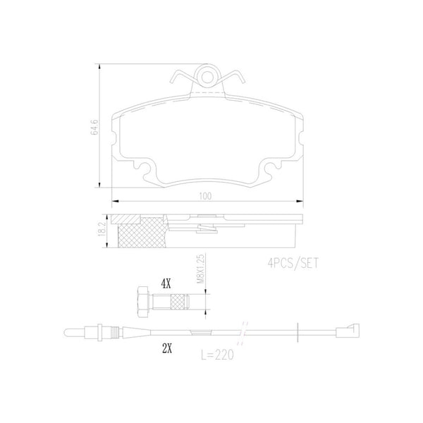 Balatas De Freno Delantera Para Nissan Platina 2002-2010
