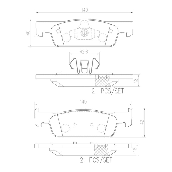 Balatas De Freno Delantera Para Smart Fortwo 2016-2018