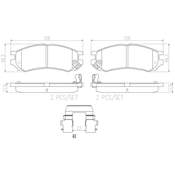 Balatas De Freno Delantera Para Saturn Sc1 1997-2002