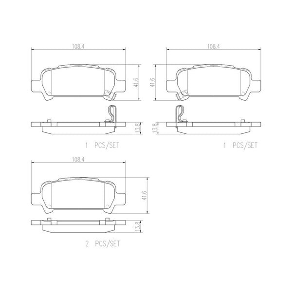Balatas De Freno Trasera Para Subaru Forester 1998-2003