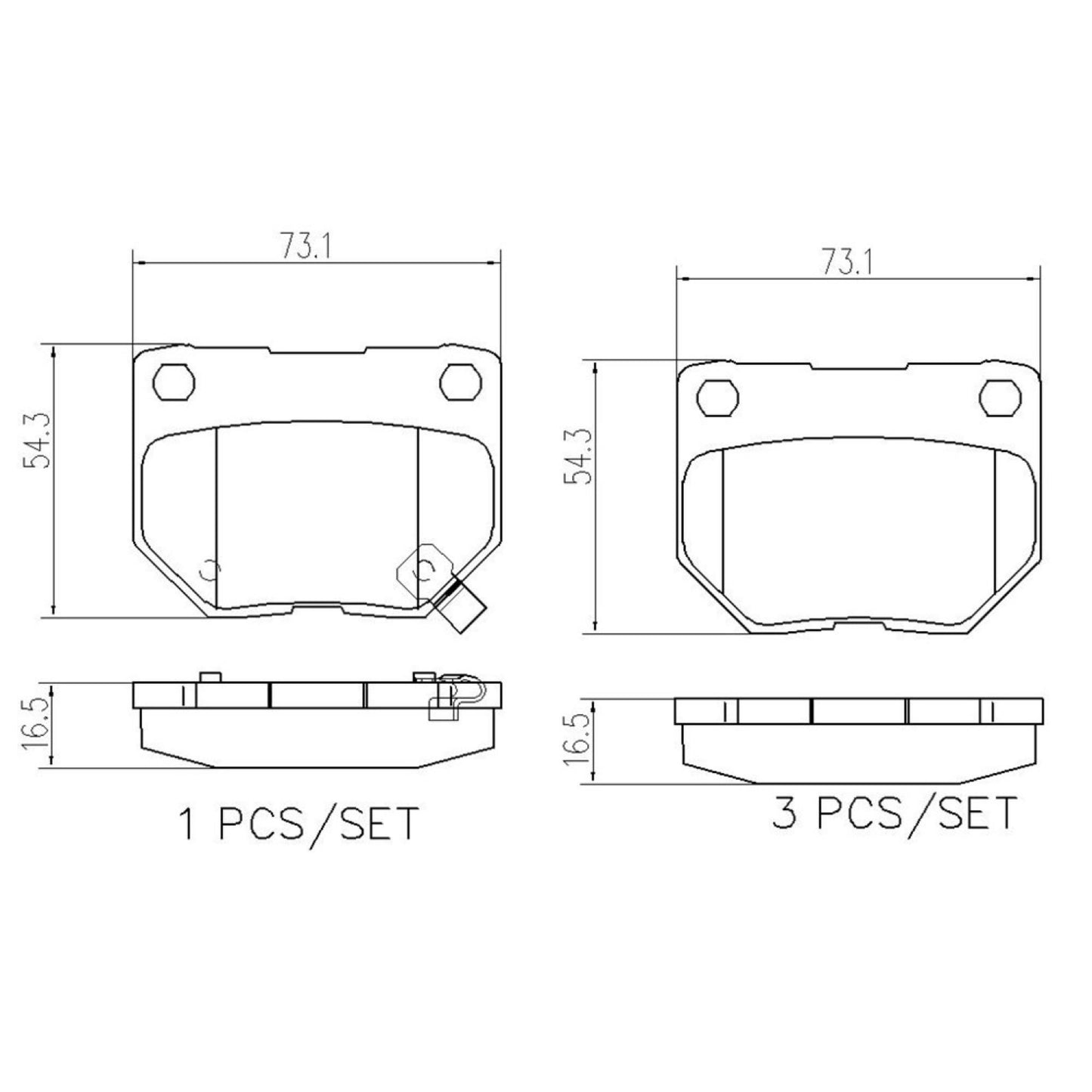 Balatas De Freno Trasera Para Subaru Impreza 2006-2007
