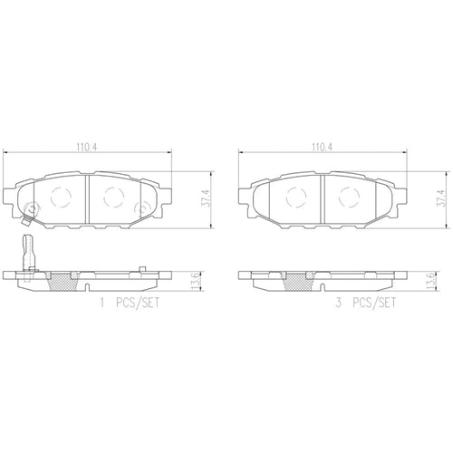 Balatas De Freno Trasera Para Subaru Outback 2006-2014