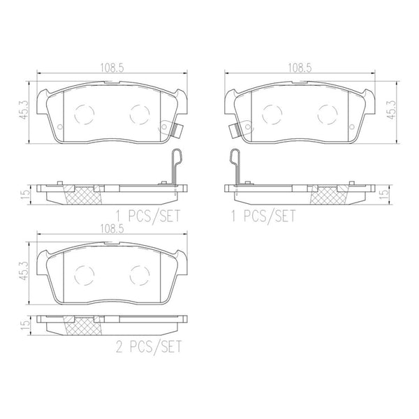 Balatas De Freno Delantera Para Suzuki Ignis 2017-2021