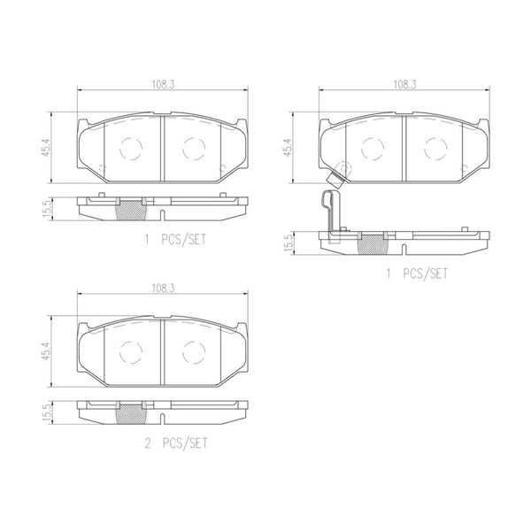 Balatas De Freno Delantera Para Suzuki Swift 2007-2017