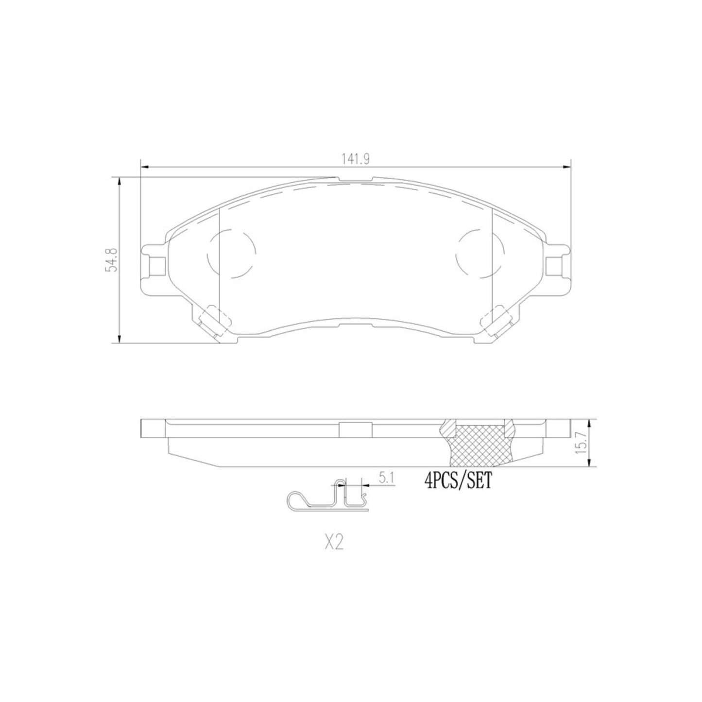Balatas De Freno Delantera Para Suzuki S-Cross 2014-2018