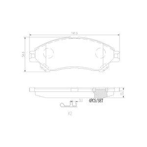 Balatas De Freno Delantera Para Suzuki S-Cross 2014-2018