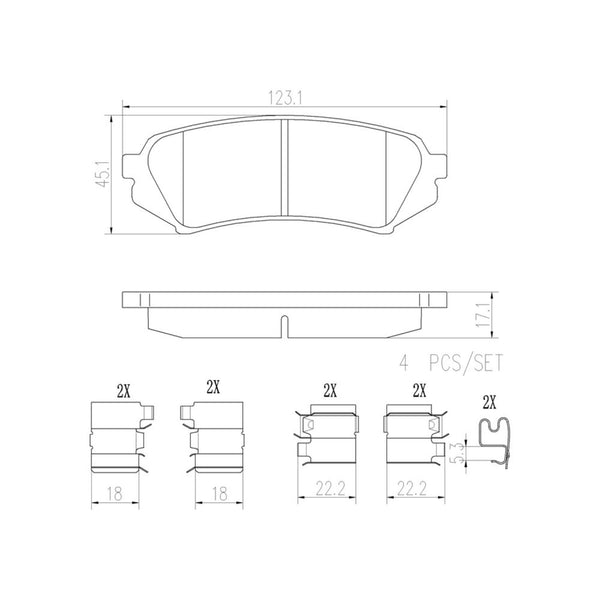 Balatas De Freno Trasera Para Lexus Lx470 1998-2007