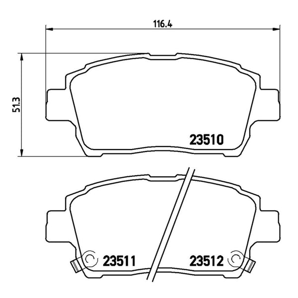 Balatas De Freno Delantera Para Toyota Celica 2000-2000