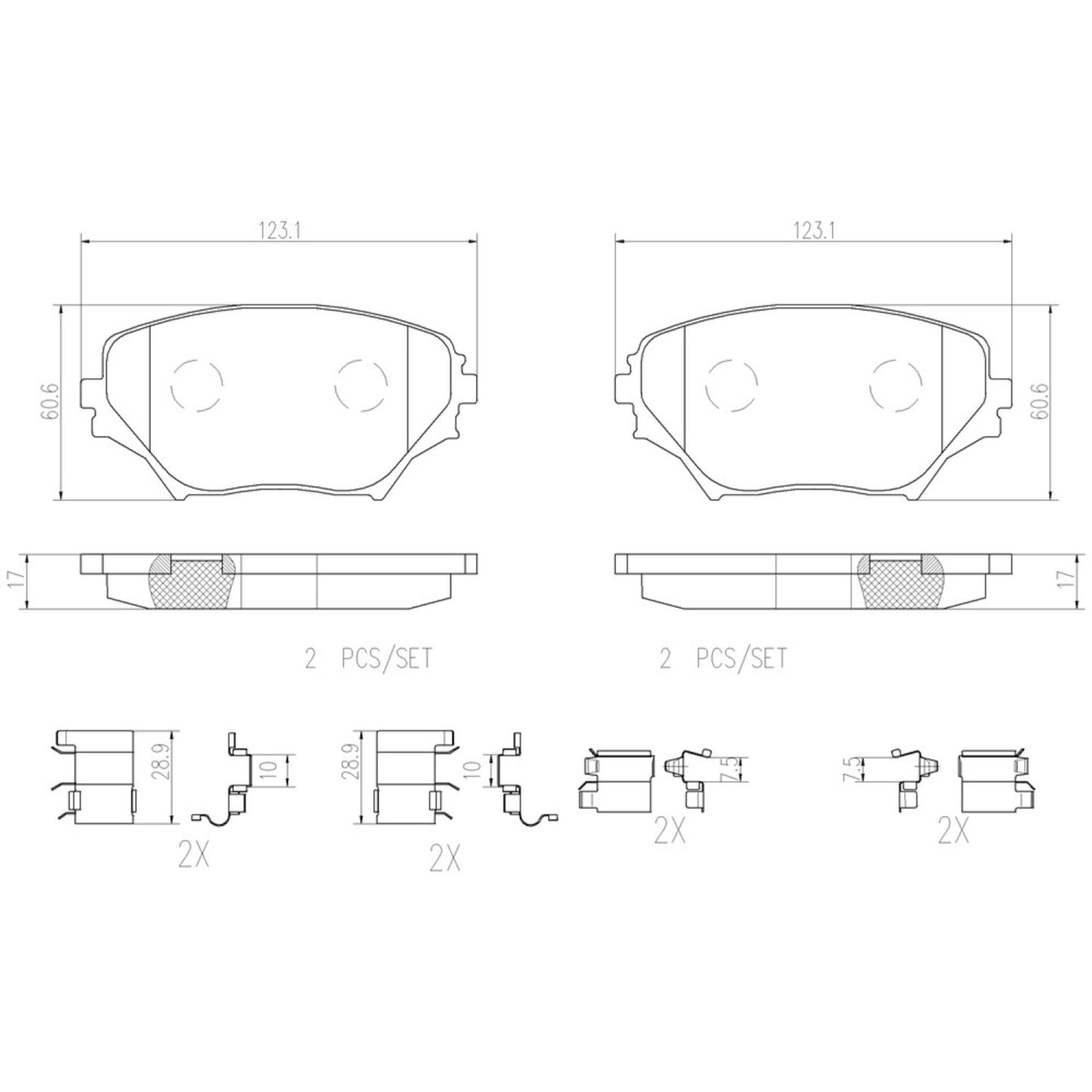 Balatas De Freno Delantera Para Toyota Rav4 2001-2005