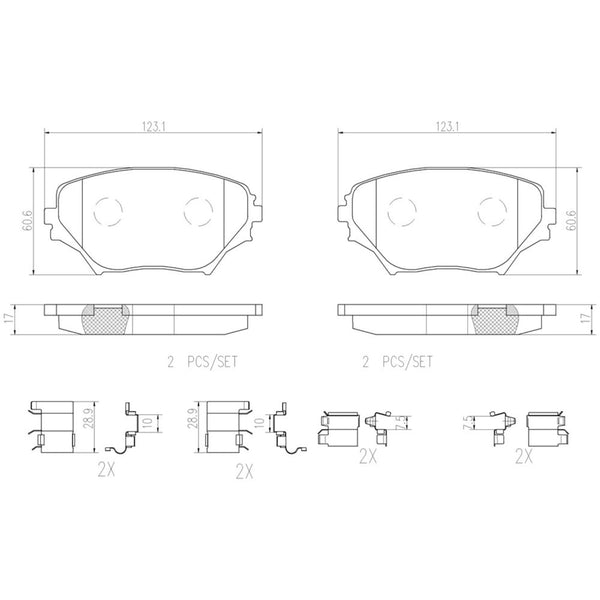 Balatas De Freno Delantera Para Toyota Rav4 2001-2005
