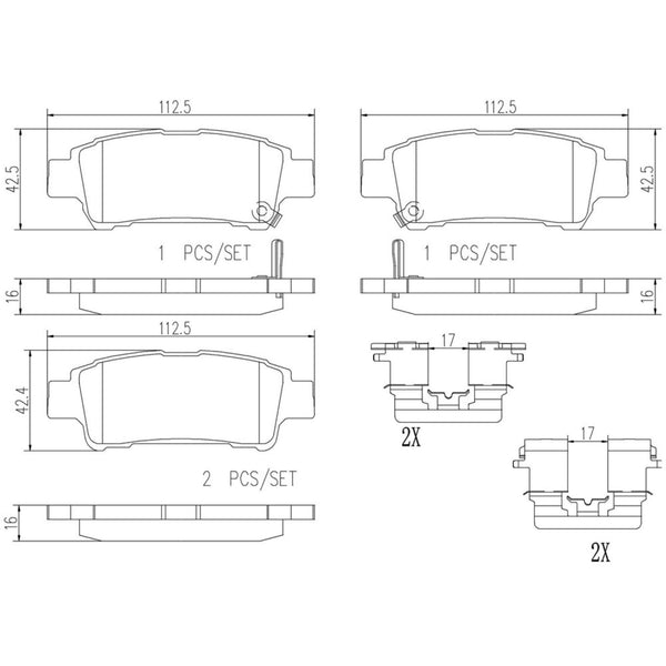 Balatas De Freno Trasera Para Toyota Sienna 2003-2010