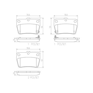Juego de Balatas Traseras para Toyota Rav4 2004-2005