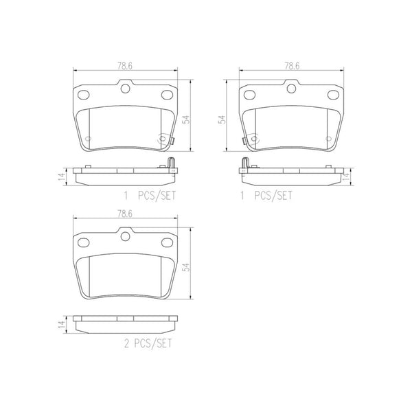 Balatas De Freno Trasera Para Toyota Rav4 2004-2005