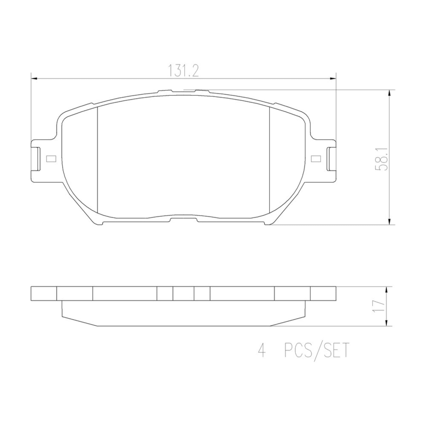 Balatas De Freno Delantera Para Toyota Camry 2002-2006