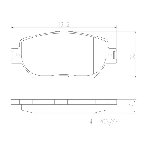 Balatas De Freno Delantera Para Toyota Camry 2002-2006