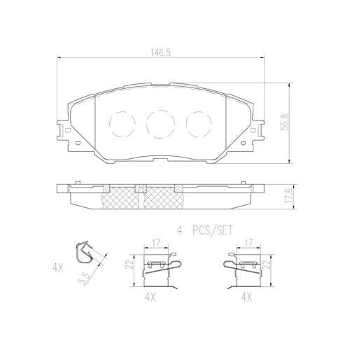 Balatas De Freno Delantera Para Toyota Rav4 2006-2018