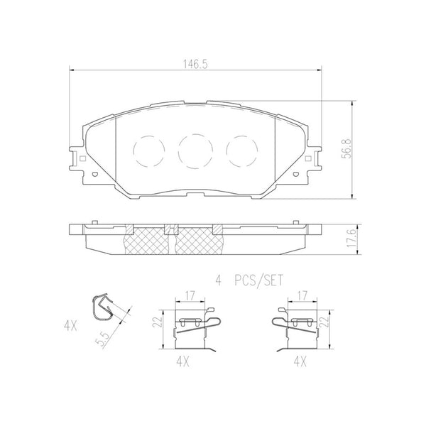 Balatas De Freno Delantera Para Toyota Rav4 2006-2018