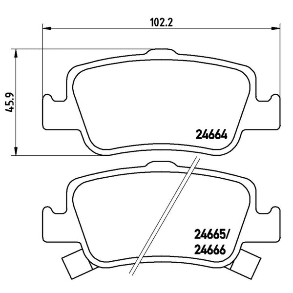 Balatas De Freno Trasera Para Toyota Corolla 2007-2011