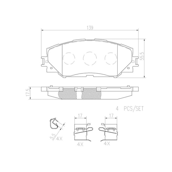 Balatas De Freno Delantera Para Toyota Rav4 2006-2018