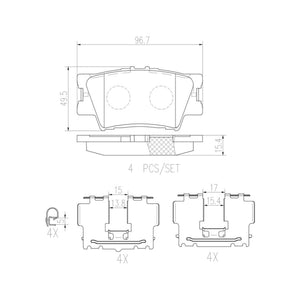 Balatas De Freno Trasera Para Toyota Rav4 2006-2018