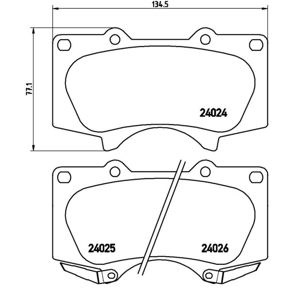 Balatas De Freno Delantera Para Toyota Hilux 2009-2018