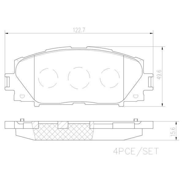 Balatas De Freno Delantera Para Toyota Yaris 2015-2016