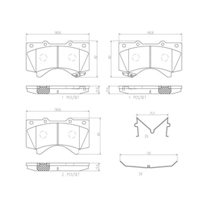 Balatas De Freno Delantera Para Toyota Tundra 2007-2020