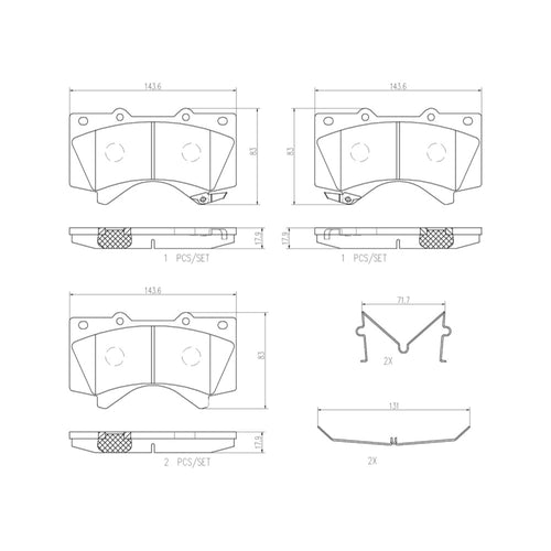 Balatas De Freno Delantera Para Toyota Tundra 2007-2020