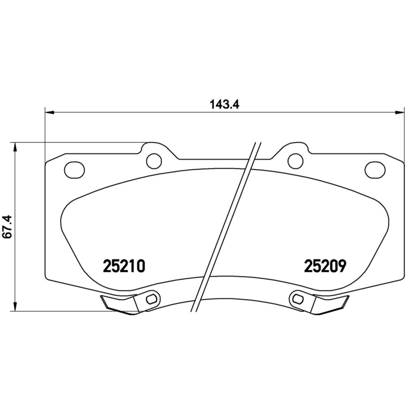 Balatas De Freno Delantera Para Toyota Hilux 2009-2015