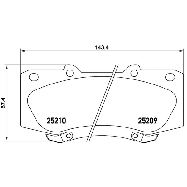 Balatas De Freno Delantera Para Toyota Hilux 2009-2015