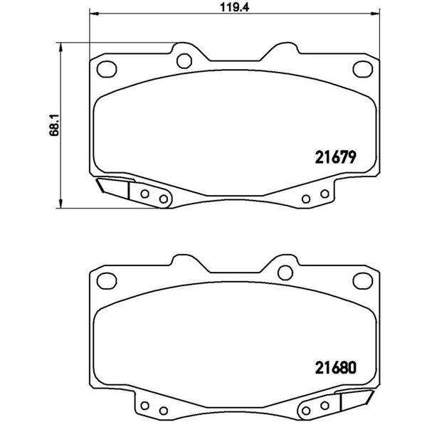 Balatas De Freno Delantera Para Toyota Tacoma 2000-2002