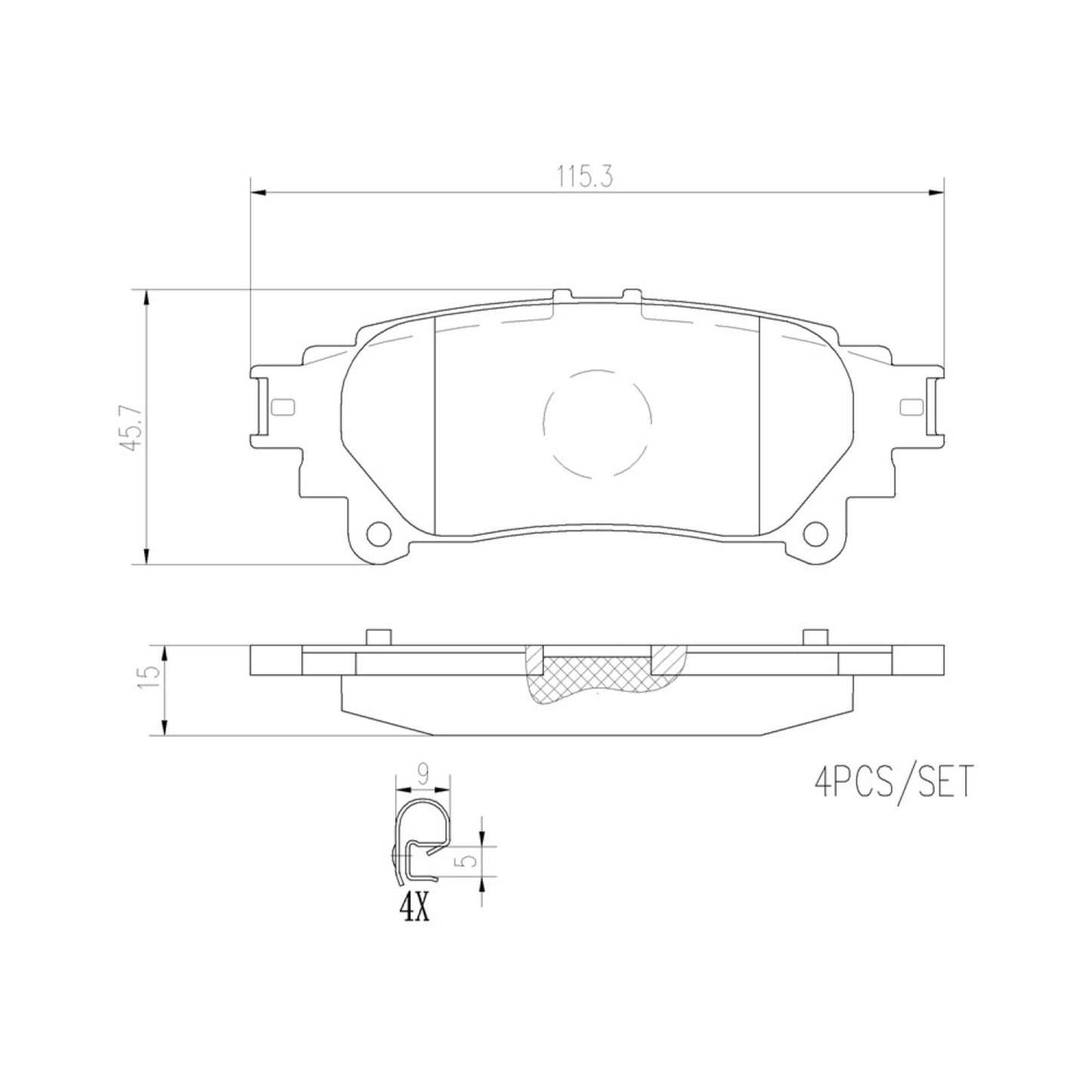 Balatas De Freno Trasera Para Toyota Sienna 2011-2020