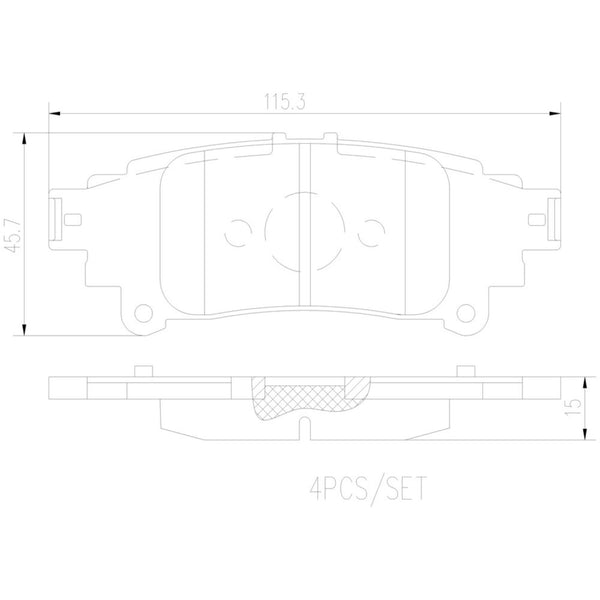 Balatas De Freno Trasera Para Toyota Prius V 2012-2017