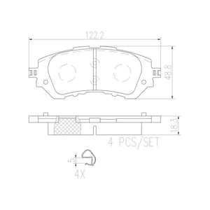 Balatas De Freno Delantera Para Toyota Yaris 2017-2022
