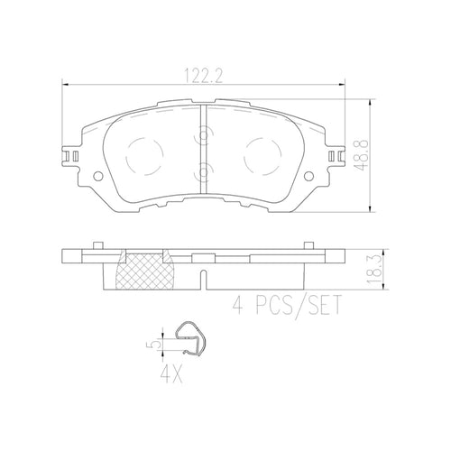 Balatas De Freno Delantera Para Toyota Yaris 2017-2022