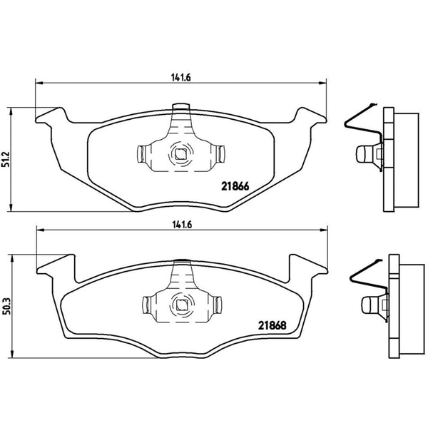 Balatas De Freno Delantera Para Volkswagen Golf 1996-1999