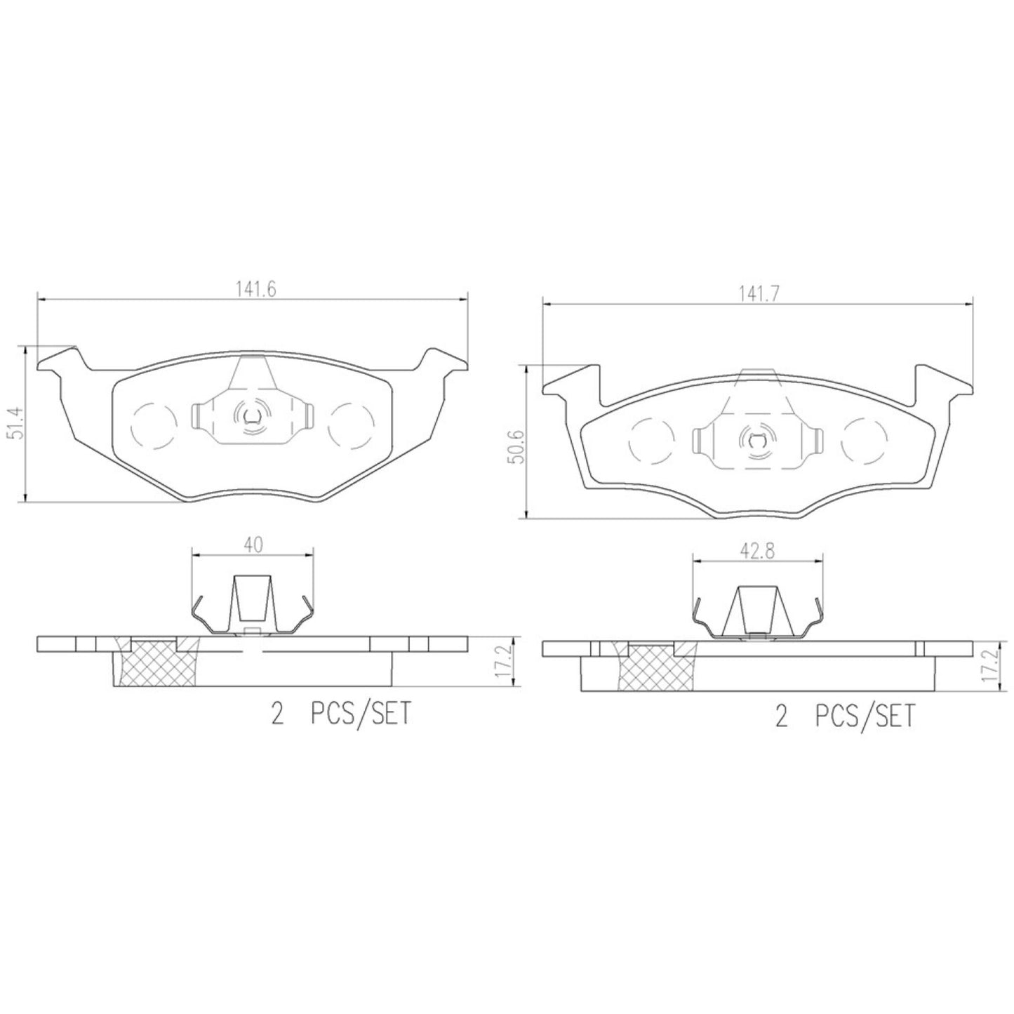 Balatas De Freno Delantera Para Volkswagen Golf 1996-1999