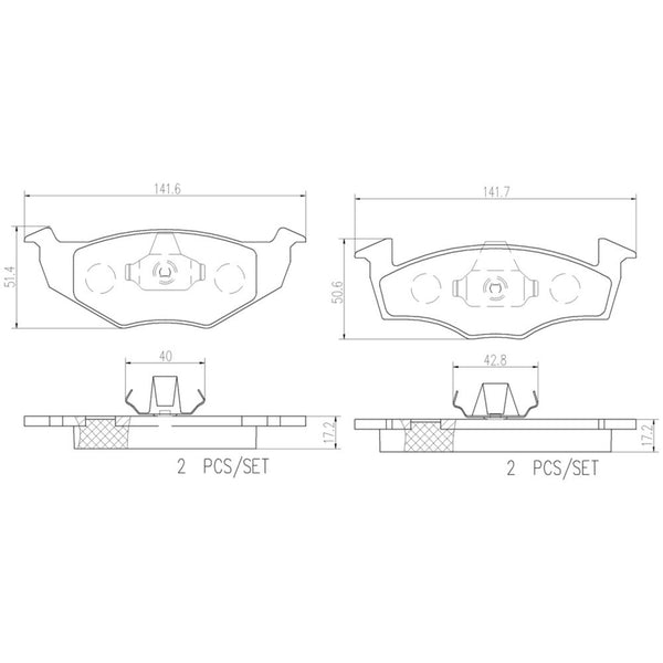 Balatas De Freno Delantera Para Volkswagen Golf 1996-1999